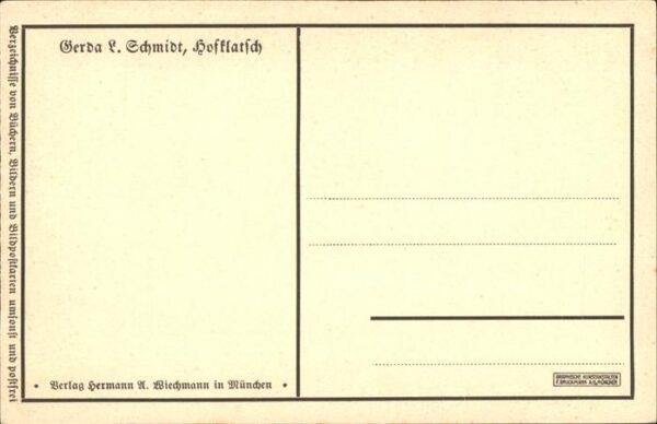 Scherenschnitt Schattenbildkarte Künstler Gerda L. Schmidt – Bild 2
