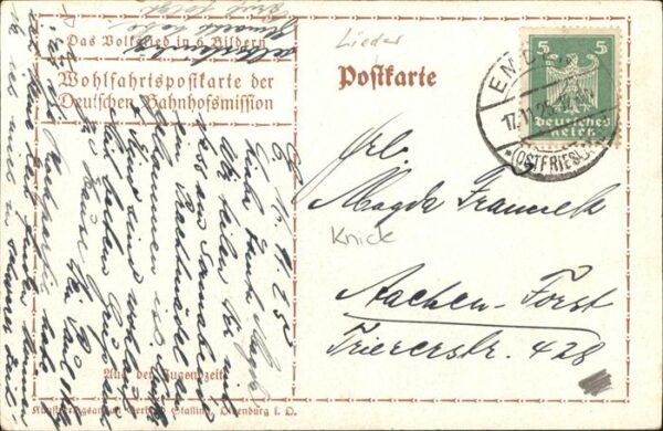 Liederkarte Jugendzeit Deutsche Bahnhofsmission – Bild 2