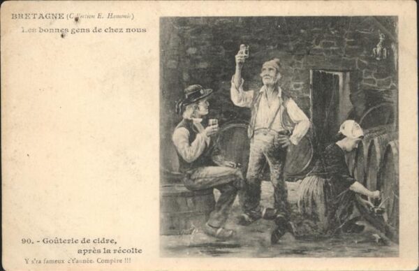 Kuenstlerkarte E. Hamonic Bretagne Gouterie de cidre F