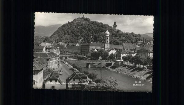 Graz Steiermark Murbrücke Schlossberg