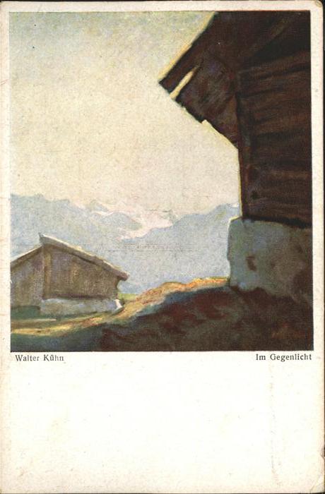 Kuenstlerkarte Walter Kühn Gegenlicht