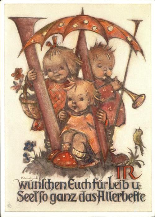 Hummel Nr. Buchstabenkarte W Kinder Schirm Nr. 560