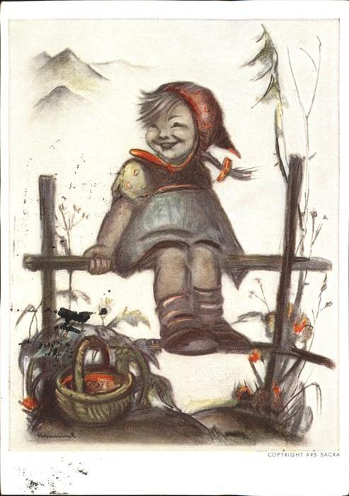 Hummel Nr. Kind Mädchen Korb Nr. 5195