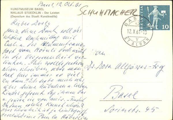 Schuhmacher Basel Museum Niklaus Stöcklin – Bild 2