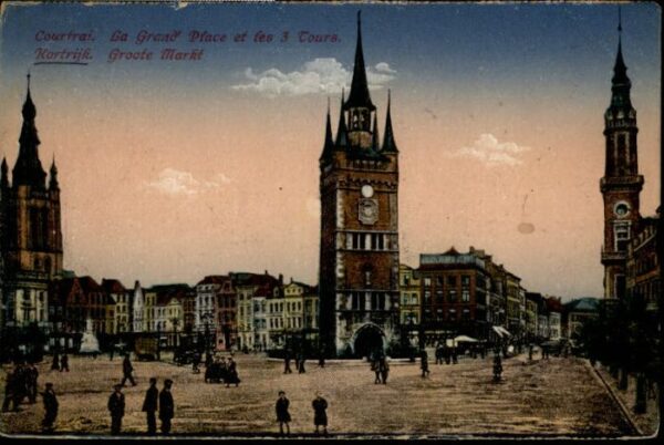 Courtrai KORTRIJK Flandre Belgie Courtrai Kortrijk Grand Place Tour Groo