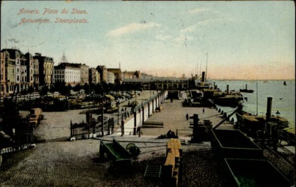 Anvers Antwerpen Place du Sstehen Steenplaats