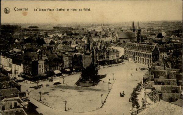 Courtrai KORTRIJK Flandre Belgie Courtrai Beffroi Hotel de Ville Grand P