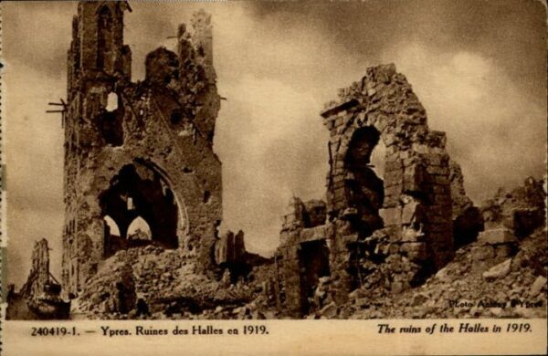 Ypern Ypres Ypres Ruines Halles