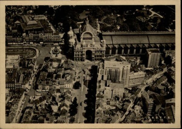Anvers Antwerpen Fliegeraufnahme Avenue Keyser Gare
