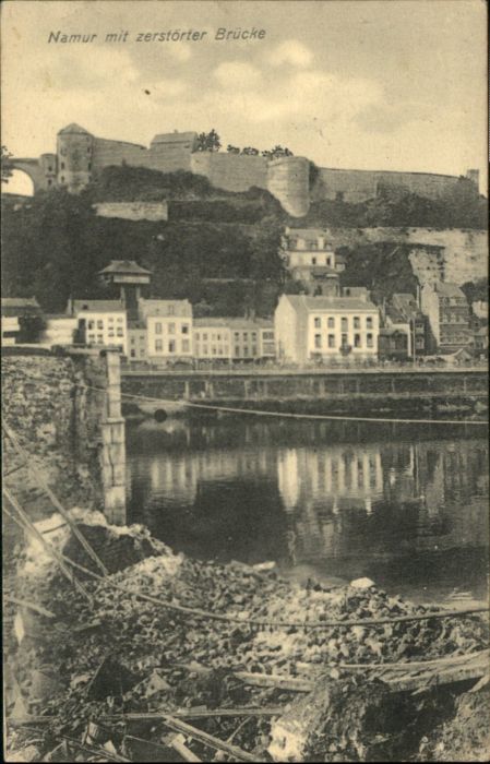 Namur Wallonie Namur Zerstörte Brücke x