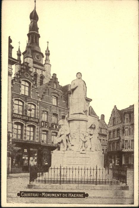 Courtrai KORTRIJK Flandre Belgie Courtrai Monument Haerne