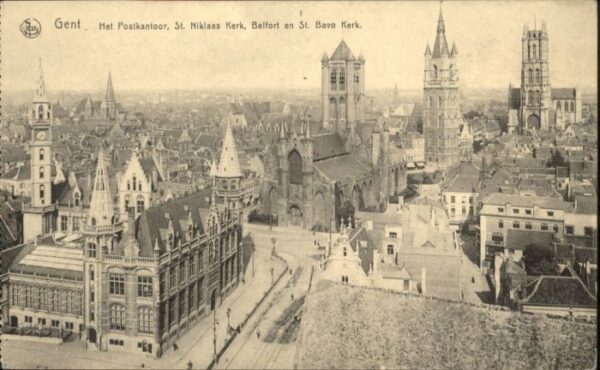 Gent Gand Flandre Gent Postkantoor St. Niklaas Kerk Belfo