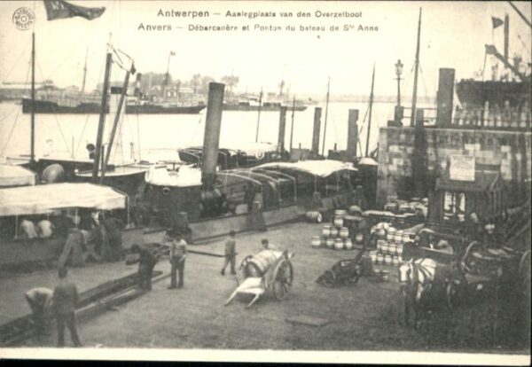 Antwerpen Anvers Aanlegplaats Overzetboot Ponton Bateau