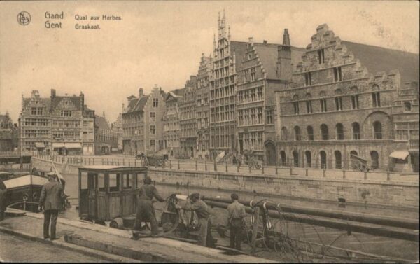 Gand Belgien Gand Gent Quai Herbes Graskaai