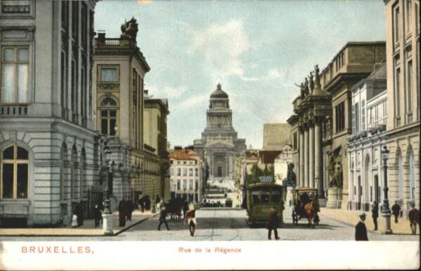 Bruxelles Bruessel Rue Regence Strassenbahn