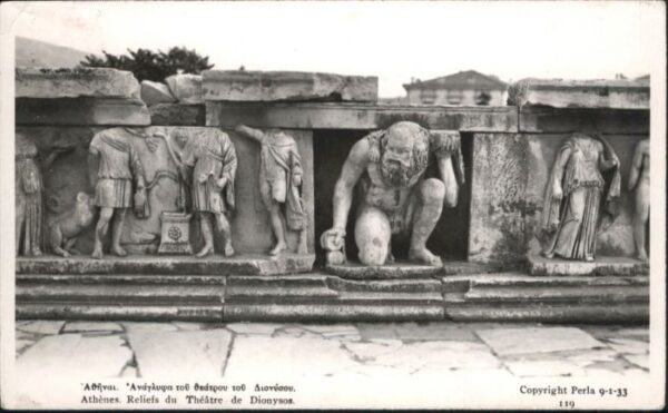 Athenes Athen Athenes Reliefs Theatre Dionysos