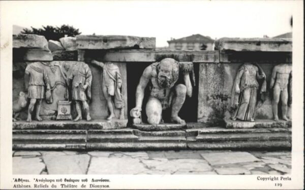 Athenes Athen Athenes Reliefs Theatre Dionysos
