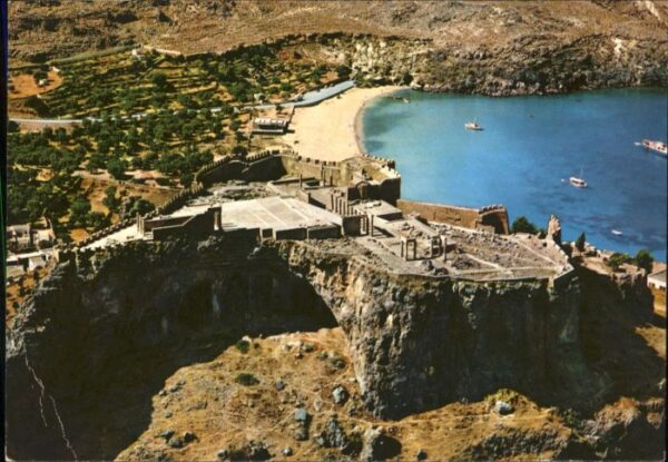 Lindos Lindo Lindos Rhodos Akropolis Fliegeraufnahme