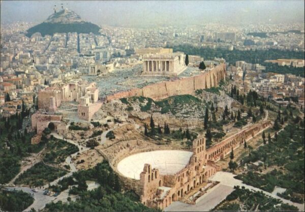 Athens Athen Fliegeraufnahme Akropolis