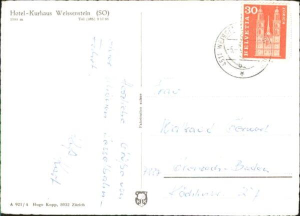 Weissenstein SO Fliegeraufnahme Hotel Kurhaus – Bild 2