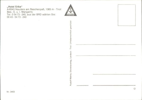 Nauders Tirol Nauders Reschenpass Tirol Hotel Erika – Bild 2