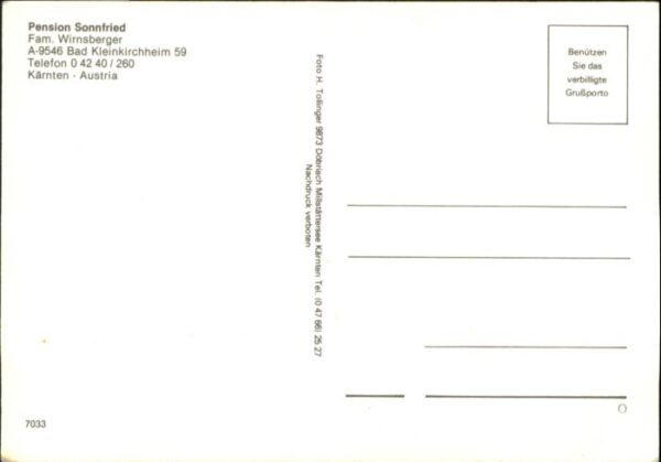 Bad Kleinkirchheim Kaernten Pension Sonnfried – Bild 2