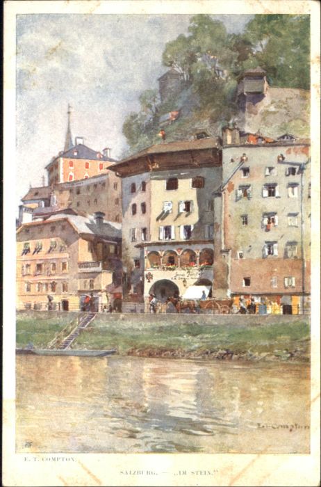 Salzburg Oesterreich Salzburg Stein Künstler E. T. Compton