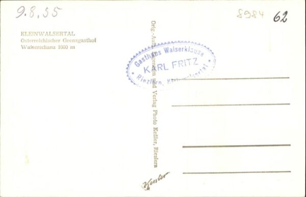 Kleinwalsertal Grenzgasthof Walserschanz Grenze – Bild 2