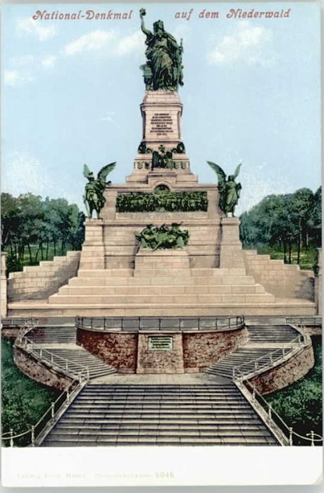 Niederwald Natiolal Denkmal  ungelaufen ca. 1900