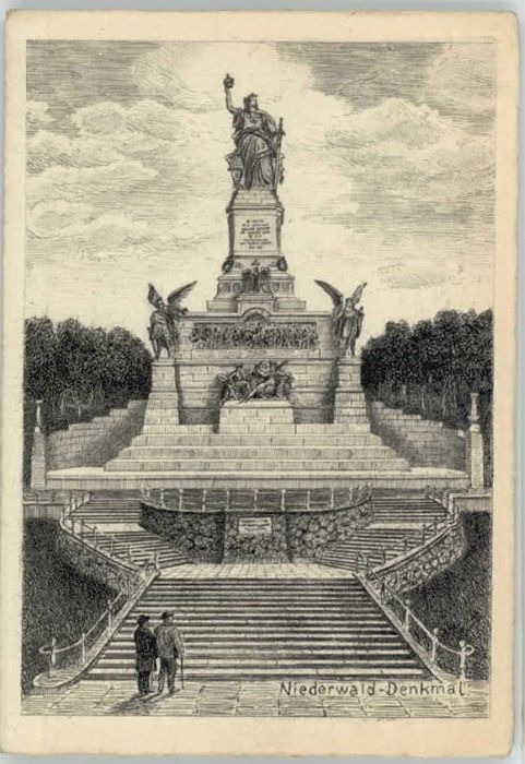 Niederwald Denkmal ungelaufen ca. 1920