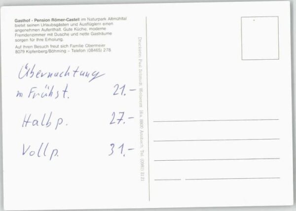 Kipfenberg Gasthof Pension Römer Castell – Bild 2