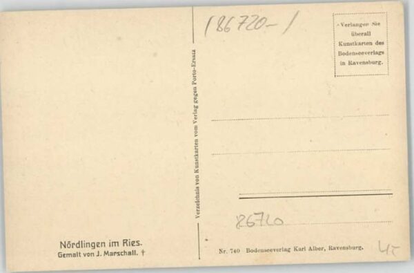 Marschall Vinzenz Nördlingen KünstlerJ. Marschall * – Bild 2
