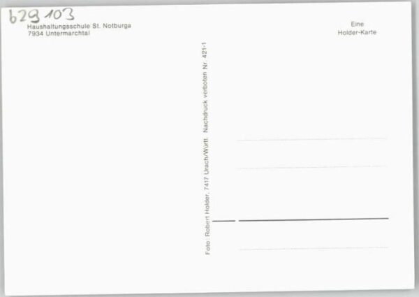 Untermarchtal Haushaltungsschule St Notburga – Bild 2