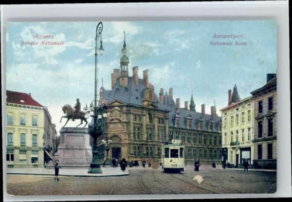 Anvers Antwerpen Bank Strassenbahn