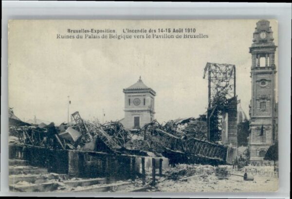 Bruxelles Bruessel Exposition Ruines Palais Belgique Pavil