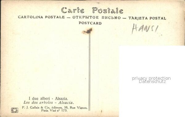 Hansi Waltz J J Les deux arbres Alsatia Bäume Elsass – Bild 2