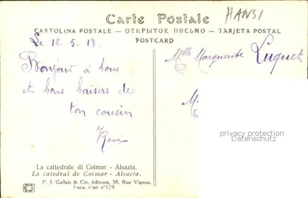 Hansi Waltz J J La cathedrale de Colmar Alsace – Bild 2