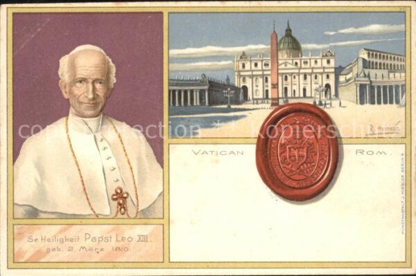 Papst Leo XIII Vatikan Rom Siegel Künstlerkat