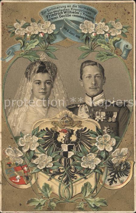 Adel Preussen Vermählung Kronprinz Friedrich Wilhelm