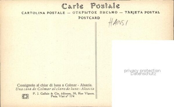 Hansi Waltz J J Nr. 25 Pignon au clair de lune a Colmar – Bild 2