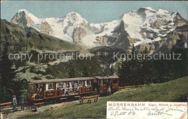 Muerrenbahn mit Eiger Mönch und Junfrau