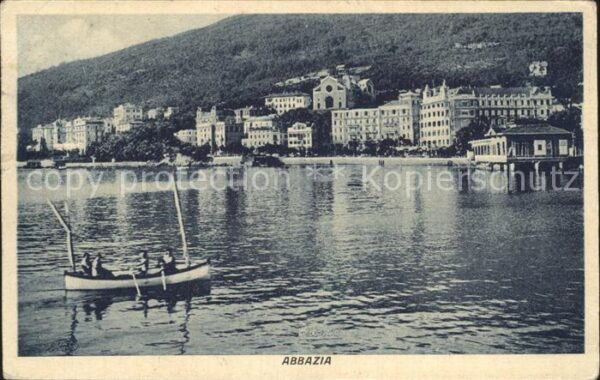 Opatija Abbazia Stadtansicht Boot