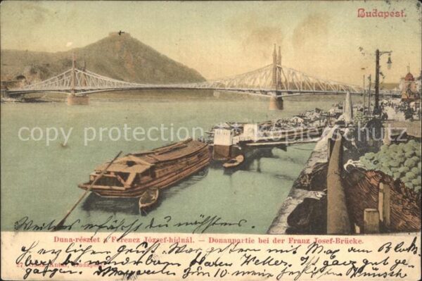 Budapest Donaupartie bei der Franz Josef Brücke