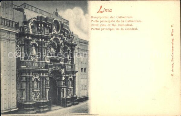 Lima Peru Hauptportal der Kathedrale
