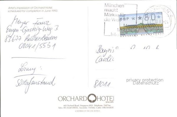 Singapore Orchard Hotel – Bild 2