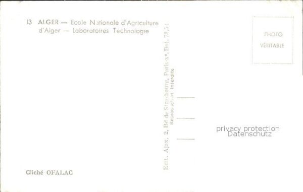 Alger Algerien Ecole Nationale d_Agriculture Laborrato – Bild 2