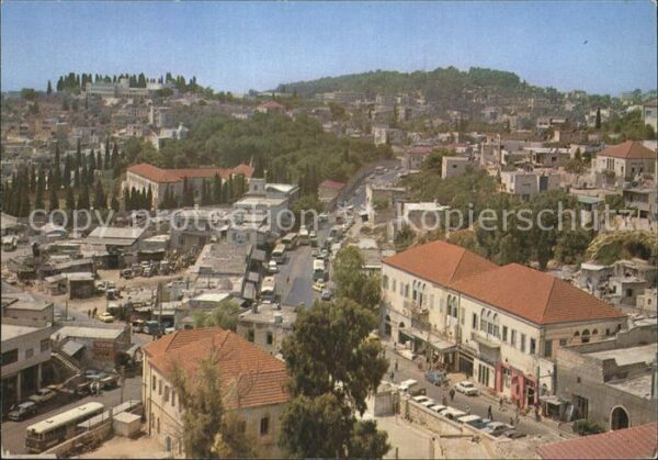 Nazareth Israel Gezicht op het nieuwe gedeelte van de s