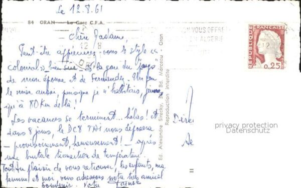 Oran Algerie La Gare CFA – Bild 2