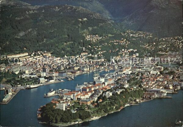 Bergen Norwegen Fliegeraufnahme