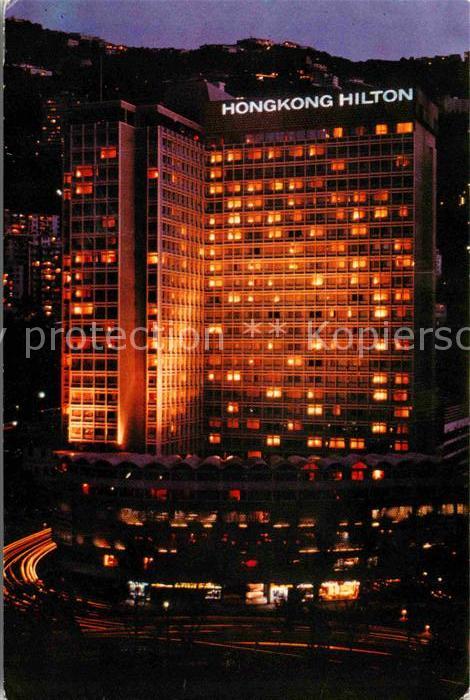 Hongkong Hilton bei Nacht